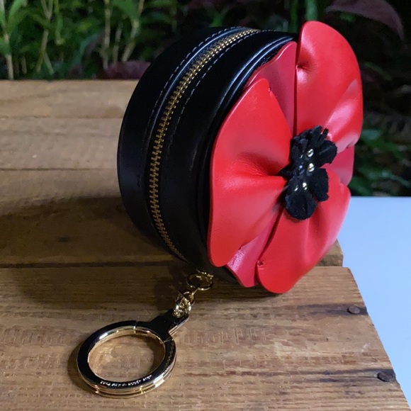 Kate Spade Poppy Zippered Coin Purse with Keychain - Picture 3 of 17